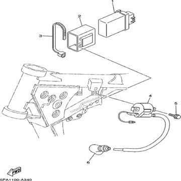 Ignition coil assy, YAMAHA, 5PA823100000